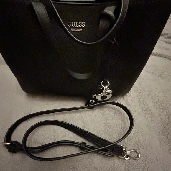 Guess Black Structured satchel with Charms - Picture 4 of 4